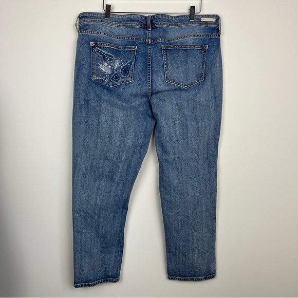 PILCRO Slim Boyfriend Embroidered Jeans 16W - Picture 7 of 11